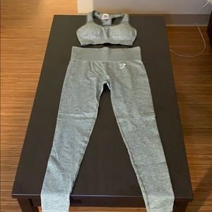 Gymshark Vital Seamless Khaki Marl Set